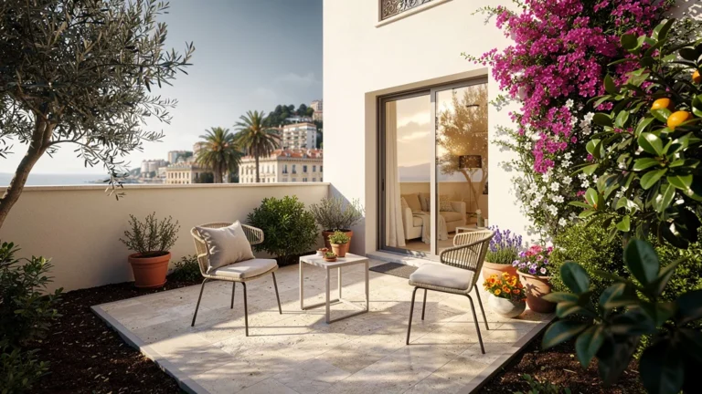 Rez-de-jardin niçois en hiver puis au printemps, image à la une d'un article immobilier