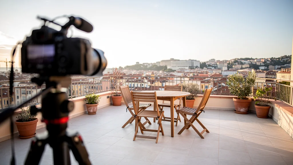 J’ai comparé deux façons de photographier une terrasse d’angle pour une annonce